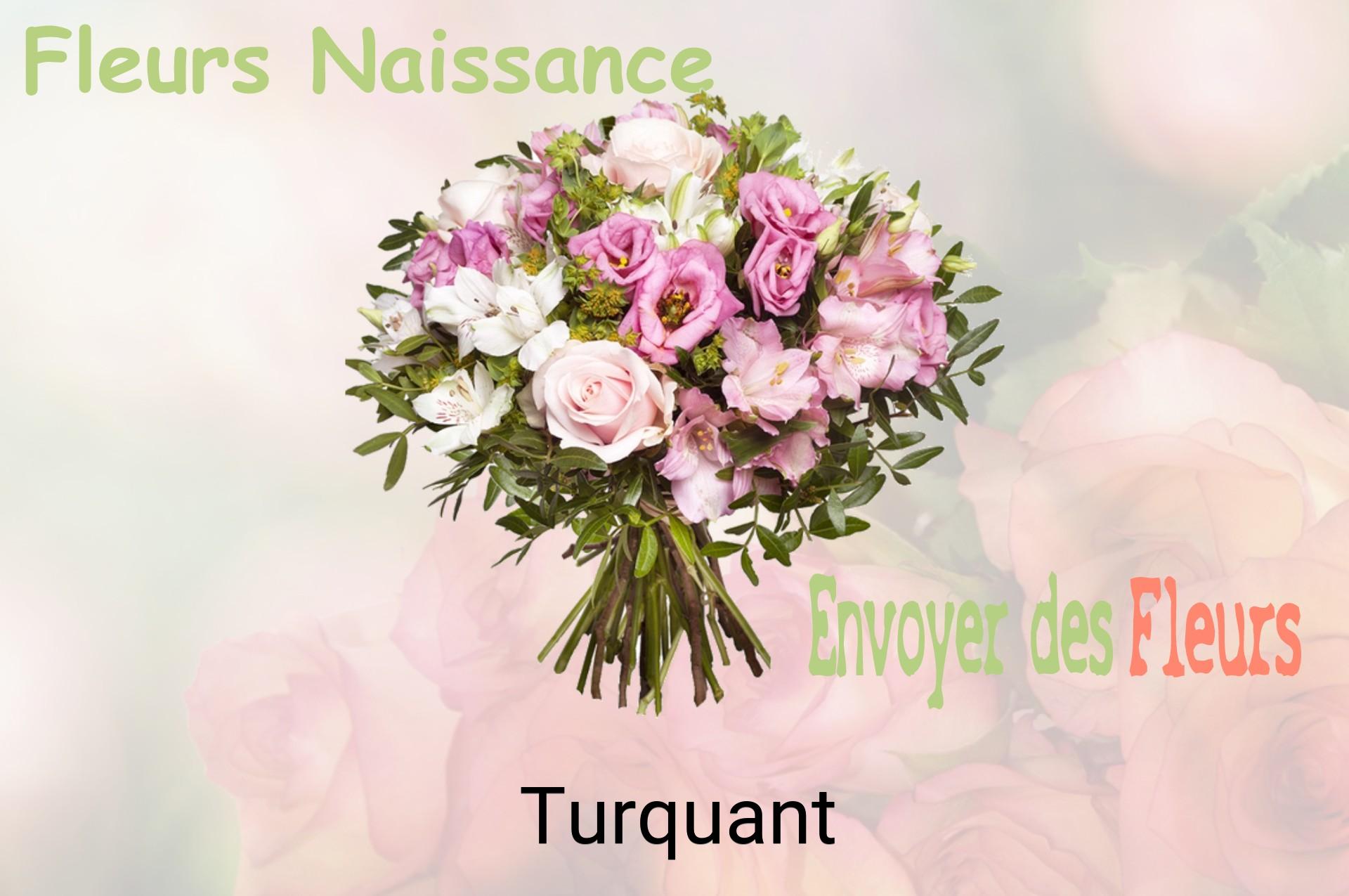 Bouquet de fleurs de naissance livré à Turquant