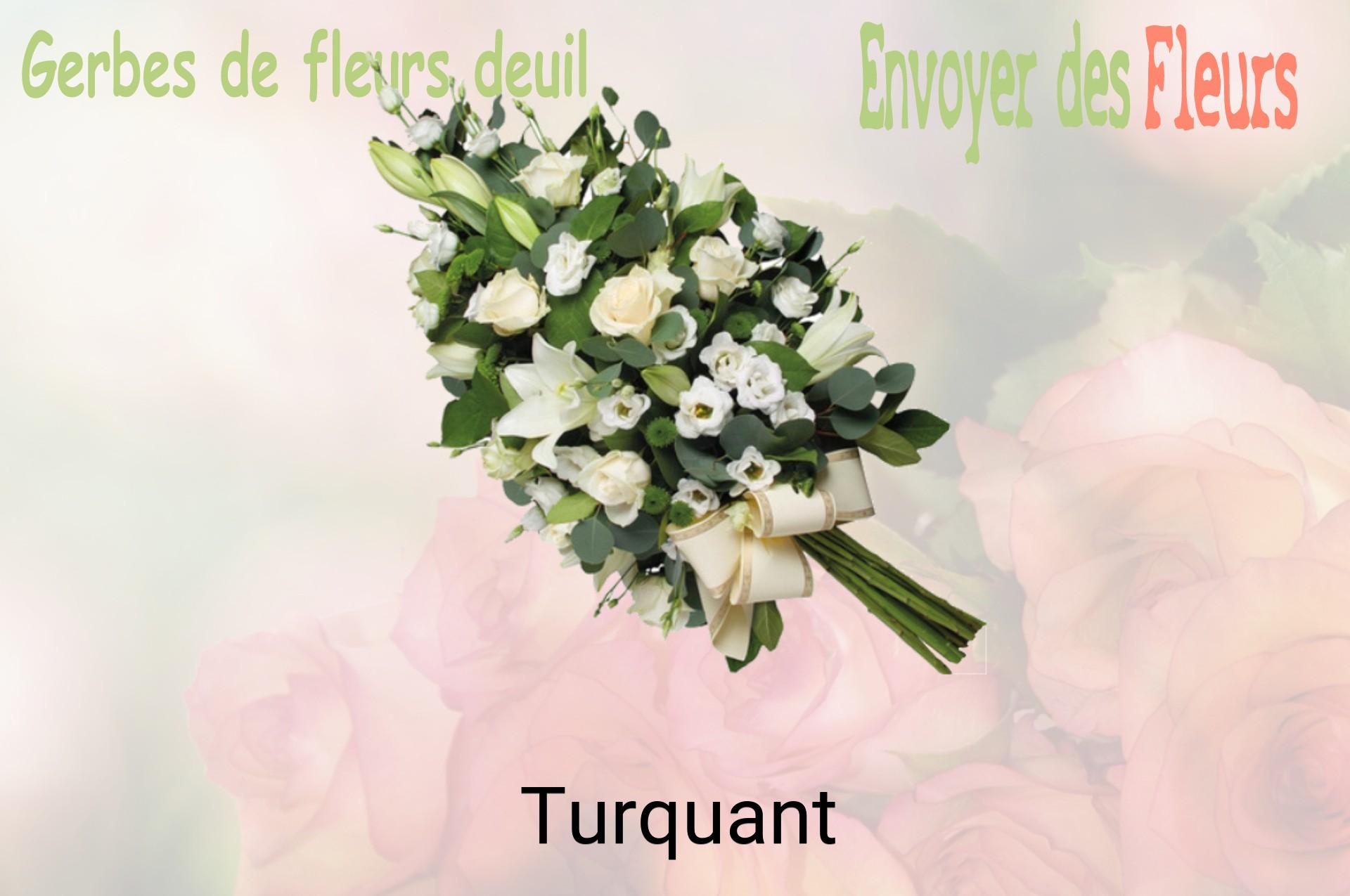 Gerbe de fleurs de deuil livrée à Turquant